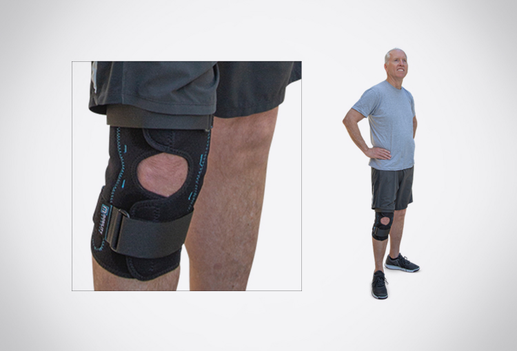 man wearing ready light knee brace by mobility braces